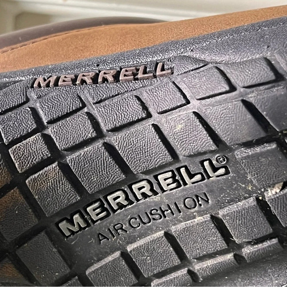 Merrell Womens Shoes Sz 8.5 Encore Groove Mules Slip On Clogs Dark Brown Cushion - Picture 11 of 12
